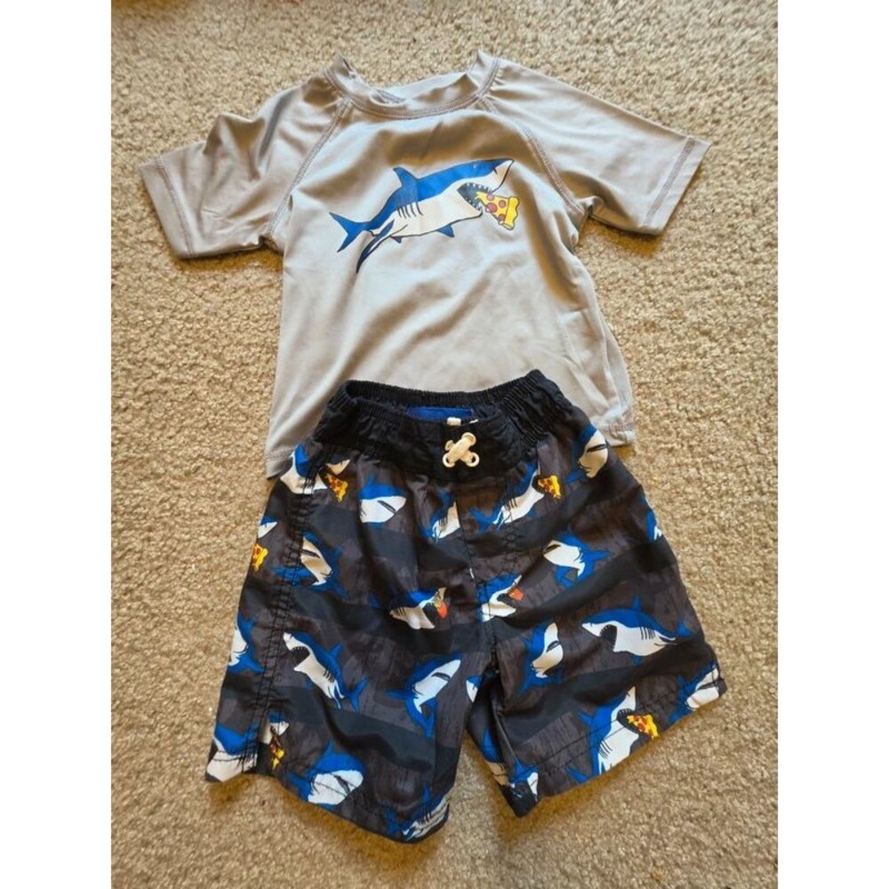 Boys swimming trucks